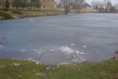 Rybník Mirešák v zimě